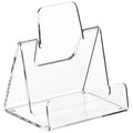 HeZone Acrylic Brochure Holder 5x6 Inch,Clear Pamphlet Holder Display Stand for Trifold 4&5&6 Inch Flyers,Pamphlets,Booklets,Menu,Leaflets for Office,Home,Store,1 Pack,A5