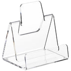 HeZone Acrylic Brochure Holder 5x6 Inch,Clear Pamphlet Holder Display Stand for Trifold 4&5&6 Inch Flyers,Pamphlets,Booklets,Menu,Leaflets for Office,Home,Store,1 Pack,A5