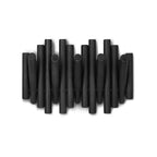 Umbra Picket Rail Hook for Entryways, Black (Pack of 3) - color: Black, size: 5-Hook (Pack of 3)