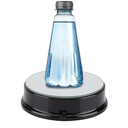 Pedestal Display With Light,Semme Display Base, Display Stand for Crystals Glass Art Figurine Merchandise, Lighted Seven Color Changing Lights Display Holder 3 AAA Batteries