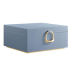 SONGMICS 2-Layer Jewelry Box, Jewelry Organizer with Handle, Removable Jewelry Tray, Jewelry Storage, Floating Effect, 8.1 x 9.4 x 4.3 Inches, Gift Idea, Misty Blue UJBC165Q01 - color: Misty Blue