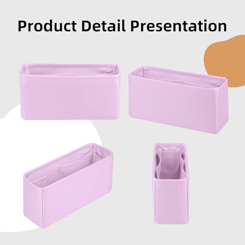 DGAZ Silk Purse Organizer Insert For Hermes Geta bags，Silky Smooth Bag Organizer，Luxury Handbag & Tote Shaper(Mauve Sylvestre) - color: Mauve Sylvestre