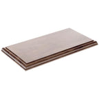 Plymor Solid Walnut Rectangular Wood Display Base with Ogee Edge, 12.75" W x 6.75" D x 0.75" H - size: 12" x 6" x 0.75"