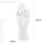 Framendino, Female Mannequin Hand Jewelry Display Holder Stand for Bracelet Necklace Ring Plastic (White, 1 Pack) - color: White, size: 1 Pack