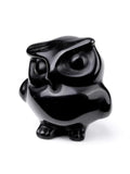 Jovivi Crystal Owl Decor Black Obsidian Healing Stone Crystal Pocket Owls Figurine Statue Hand Carved Polished Natural Gemstone Sculpture Home Office Desk Meditation Gift - color: Black Obsidian