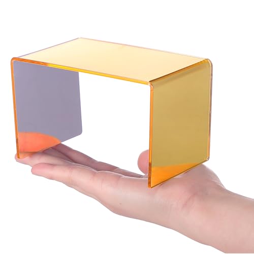 Chuangdi 2 Sets Acrylic Display Risers, Product Stand, Jewelry Display Riser Shelf Showcase Fixtures for Dessert Cupcake Candy Figure Treat Action Showcase(Gold,Small Set) - color: Gold, size: Small Set