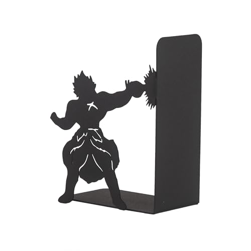 Anime Battle Scene Metal Bookends, Superhero Heroes Book Ends for Kids, MangaThemed Book Holders, Dragon Fighters Anime Heros Bookends Gift for Kids, Animation Heroes Book Stand