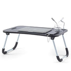 Nestl Foldable Lap Desk - Portable Laptop Stand for Bed, Couch, Work, Reading & Writing, Lap Table with USB Ports, Large Laptop Tray, Black - size: Premium Large