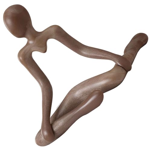 Modern Abstract Sculpture for Home Decor Contemporary Art Statue Minimalist Decorative Figure - color: Brown