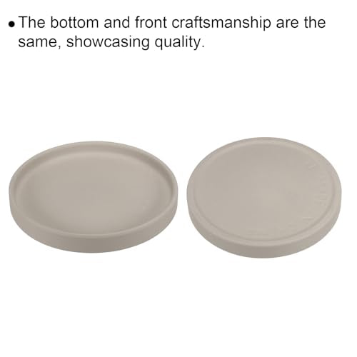 PATIKIL 6 Inch Round Ceramic Plant Saucer, Plant Saucer Tray Flower Planter Drip Tray for Indoors Outdoors Patio Balcony, Gray - color: Gray