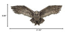 Veronese Design 21 5/8 Inch Steampunk Owl Open Wings Cold Cast Resin Bronze Finish Animal Wall Sculpture Plaque