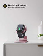 Lamicall Apple Watch Accessories Watch Stand - Desk Charging Stand Holder, Stand Holder Charging Dock Station, Accessories Gift Compatible with iWatch Series SE, Ultra, Series 11/10/9/8/7/6/5/4/3/2/1 - color: Rose Gold