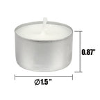 Stonebriar 100 Pack Unscented 8 Hour Extended Burn Time Tea Light Candles, White, 100 Count