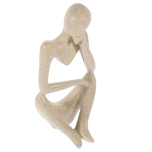 STOBAZA Abstract Thinker Statue Minimalist Figurine for and Office Decor Aesthetic Desktop Ornament Lightweight and Easy to Clean Abstract Sculpture for Unique Style