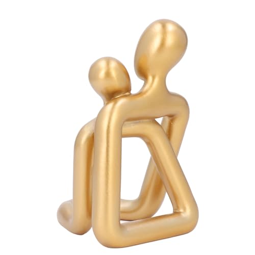 Resins Abstract Couple Statue, Luxury Handcrafted Sculpture, Phone Holder Statue with Abstract Design, Ideal for Home Decor, Wedding & Anniversary Present