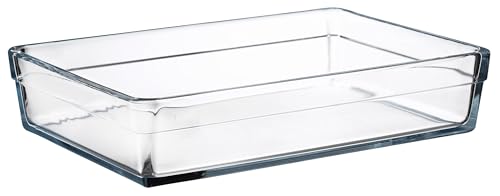 Ums 2.6-Qt (11.2'' x 7.7'' x 2.3'') Glass Baking Dishes for Oven, Borosilicate Glass Casserole Dish, Casserole Dishes for Oven, Microwave and Dishwasher Safe Clear Bakeware - size: 2.6 QT