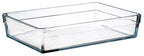 Ums 2.6-Qt (11.2'' x 7.7'' x 2.3'') Glass Baking Dishes for Oven, Borosilicate Glass Casserole Dish, Casserole Dishes for Oven, Microwave and Dishwasher Safe Clear Bakeware - size: 2.6 QT