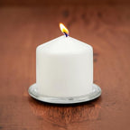 WGV Tea Light Votive Candle Holder Plate 4" W, Clear Flat Plate Glass, Small Home Accent Decor, 1 Pc - color: Clear-flat-4"
