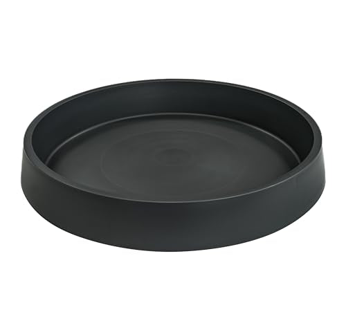 1 Pack Plant Saucer Tray for Ceramic Plastic Pots, 6 inch Plant Saucers for Indoors, Pot Saucers Trays, Flower Planter Water Drip Trays for Pots Base (6", Black) - color: Dark Black, size: 6" (1 Pack)