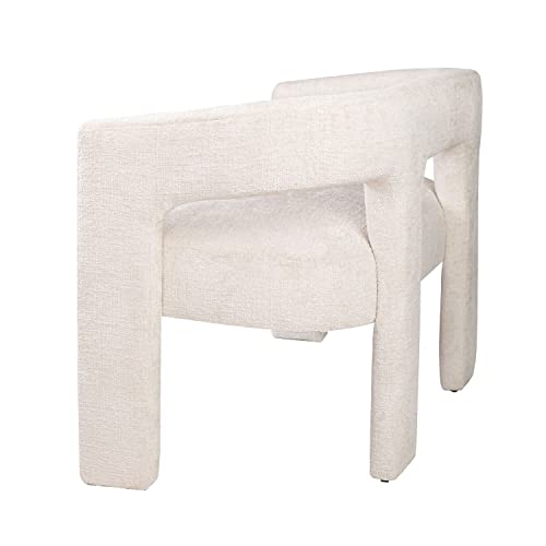 Jofran Gwen Modern Luxury Jacquard Fabric Upholstered Hallway Bedroom Sculpture Bench, 49" W X 22" D X 29.5" H, Natural - color: Natural