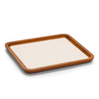 Oirlv Solid Wood Jewelry Tray Jewelry Display Holder Showcase Watch Display Organizer (Medium, Creamy-white) - color: Creamy-white, size: 7.87"x 7.08"x 0.59"