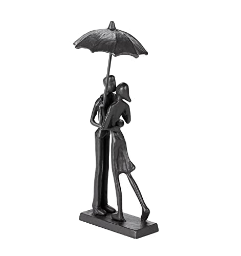 Handcrafted Iron Sculpture - Metal Ornament Couple Figurine Romantic Art Iron Statue,Abstract Modern Accents,Figurines Home Decor