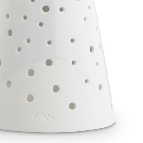 Kahler Nobili Tealight Candle Holder High, Snow White, 11.8" H, Designed by Bache & Bendix Becker, Gift Box Included - color: Snow White, size: 28,5 cm