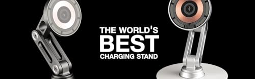 ClikDock Cell Phone Magnetic Wireless Charger Stand, 360° Spin, Aluminum Construction, Compatible with MagSafe Phones for iPhone & Andriod (Bespoke V1) - color: Bespoke V1
