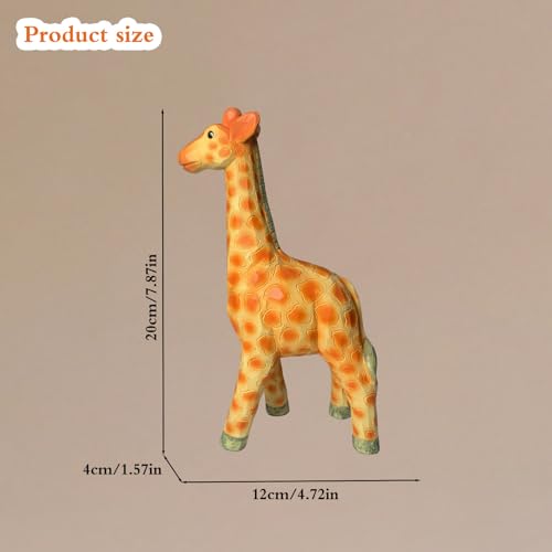 Safari Animal Figurines, Giraffe Figurine, Wild Animal Statues, Hand Painted Jungle Animal Sculptures, Educational & Decorative Wild Life Figures, African animal sculptures decor - color: Giraffe