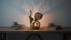 eTroves Metal Tealight Holder, Handmade Decorative Elephant Tea Light Candle Holder for Home, Farmhouse, Living Room, Patio, Decorations, 8 Inch, Golden