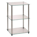 Convenience Concepts Designs2Go Classic Glass Tall 3 Tier End Table, Glass - color: Glass