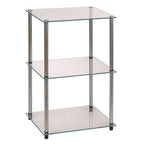 Convenience Concepts Designs2Go Classic Glass Tall 3 Tier End Table, Glass - color: Glass