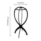 Mydio 3-Piece Plastic Hat Stand - Durable, Stable Cap Rack & Wig Holder (Black) - color: Plstic Black