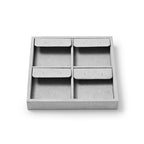 Oirlv Microfiber 4 Slots Jewelry Earring Display Tray Stackable Modular Jewelry Organizer - style: P13503