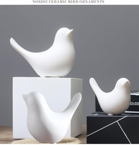 Small Animal Statues 2 Pack, Home Decor Modern Style, Decorative Ornaments for Living Room, Bedroom, Office Desktop, Cabinets, White - color: White