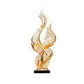 Statue Decorations Modern Decorative Piece, Understated Luxury Abstract Transparent Resin Entryway Art Sculpture. Home Decor Object