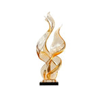 Statue Decorations Modern Decorative Piece, Understated Luxury Abstract Transparent Resin Entryway Art Sculpture. Home Decor Object