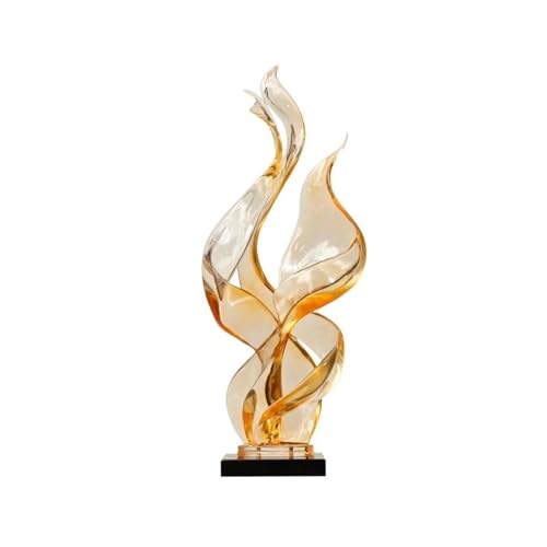 Statue Decorations Modern Decorative Piece, Understated Luxury Abstract Transparent Resin Entryway Art Sculpture. Home Decor Object