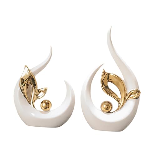 2-Piece Abstract Art Statue Craft, Creative Minimalist