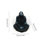 Black Goth Wizard Crystal Ball Stand Sphere Display, Natural Healing Feng Shui Glass Orb Holder Base Statue Decoration, for 30mm-50mm Sphere - style: Black Goth Wizard