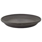 PSW Pot Collection AP25DC 10-inch Plastic/Stone/Wood Composite Plant Saucer Drip Tray – No Drainage Hole (Drillable), Indoor/Outer Water Tray, Dark Charcoal - color: Dark Charcoal, size: 10-Inch