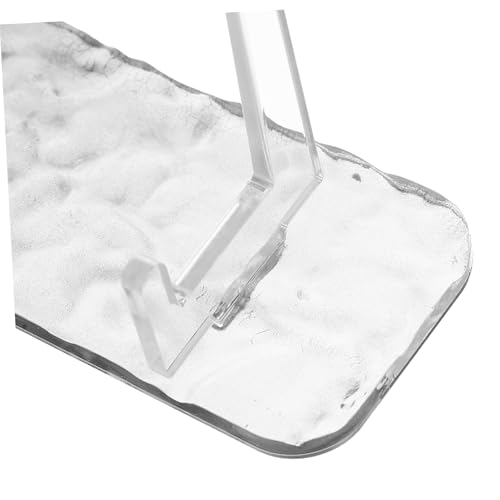 Angoily Multifunctional Acrylic Water Ripple Display Stand Compact Easel for Beauty Items Photos and Decorative Plates Desktop and Tabletop Use