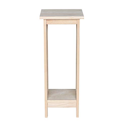 International Concepts Mission Plant Stand, 30-Inch High, Solid Parawood, Unfinished - size: 30 Inch