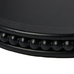 Creative Co-Op Farmhouse Decorative Round Wood Tray with Hobnail Edge, Black - color: Black, style: Tray