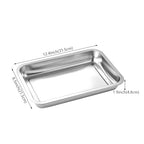 Breading Trays Set of 3 Stainless Steel Breading Pans for Dredging Chicken Breasts and Marinating Meat, Food Prep Serving Trays (12.4" x 8.5" x 1.9") - size: 12.4" x 8.5" x 1.9"
