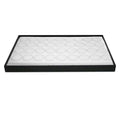 Novel Box Jewelry Display Tray Black Plastic 8.25 x 14.75 x 1 Large Jewelry Tray with 36 Gem Jars Insert | Rectangular Display Trays for Collectibles | Rock Collection Tray | Gem Display Tray - color: 36-Gem Jars White Foam Liner, size: Plastic Tray: 8.25