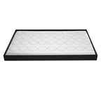 Novel Box Jewelry Display Tray Black Plastic 8.25 x 14.75 x 1 Large Jewelry Tray with 36 Gem Jars Insert | Rectangular Display Trays for Collectibles | Rock Collection Tray | Gem Display Tray - color: 36-Gem Jars White Foam Liner, size: Plastic Tray: 8.25
