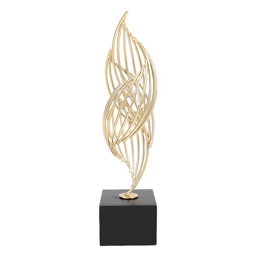 Sorandy Fortune Attracting Ornaments Modern Metal Sculpture, Iron Luxury Abstract Art Statue Decorative for Home, Living Room, Bedroom, Office, Shelf, Table Decor (Black Base)