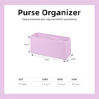 DGAZ Silk Purse Organizer Insert For Hermes Geta bags，Silky Smooth Bag Organizer，Luxury Handbag & Tote Shaper(Mauve Sylvestre) - color: Mauve Sylvestre