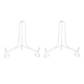 Artliving Metal Plate Stands for Display - 6-Inch Adjustable Easel Holders for Decorative Plates, Picture Frames and Books - White (2-Pack) - size: 6 inch(2 pack)